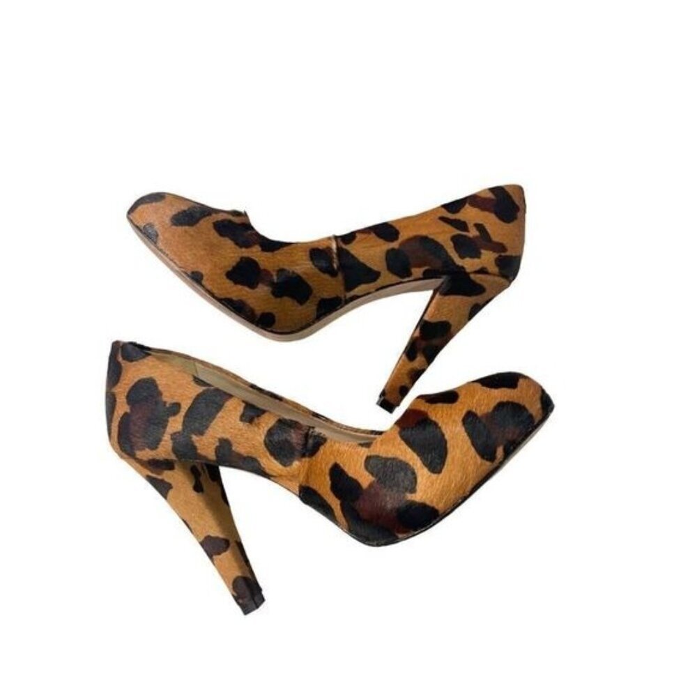 Coye Nokes Leopard Calf Hair Pumps Heels 37.5 US 6.5
